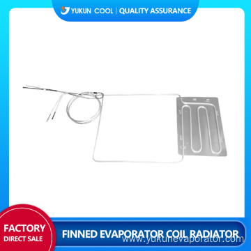 Finned evaporator coil radiator